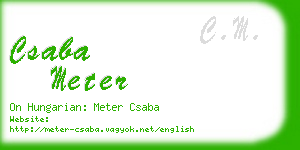 csaba meter business card
